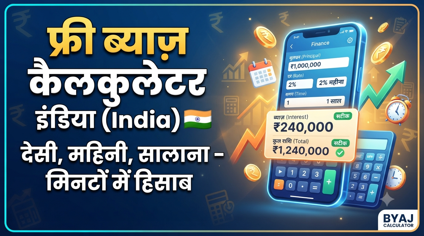 Free Byaaj Calculator India - Desi & Monthly Interest Calculator Online